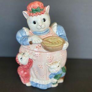 Vintage "Fitz and Floyd 1988-Kittens of Knightsbridge Domesticat Cookie Jar".